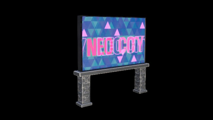 UE项目资源_模型资源_屋顶广告牌001