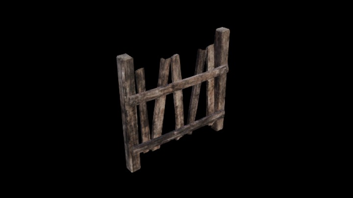 UE项目资源_模型资源_木栅栏008