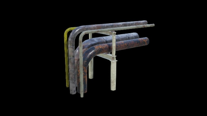 UE项目资源_模型资源_钢架管道003