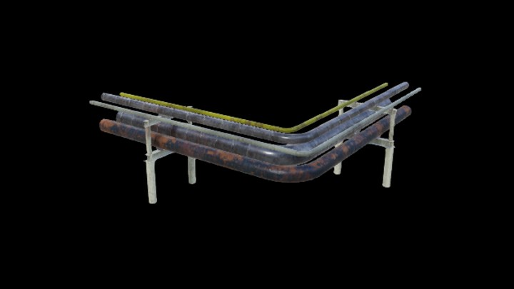 UE项目资源_模型资源_钢架管道006