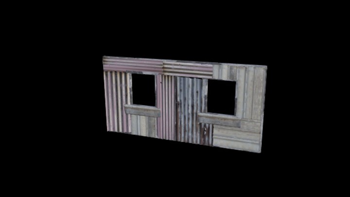 UE项目资源_模型资源_铁皮墙007