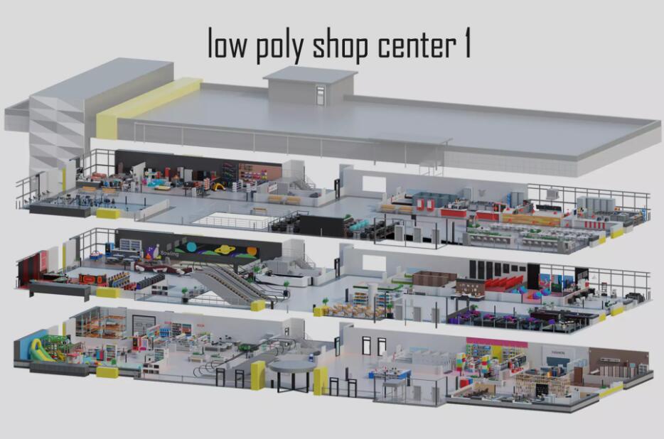 low poly shop center 1 v1.0低模商业综合体