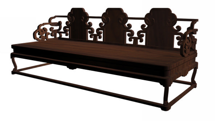 渲染模型_三人椅009