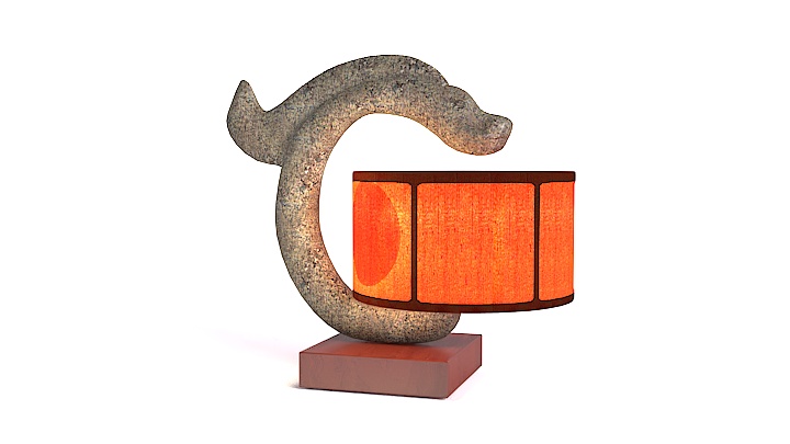 渲染模型_中式台灯019