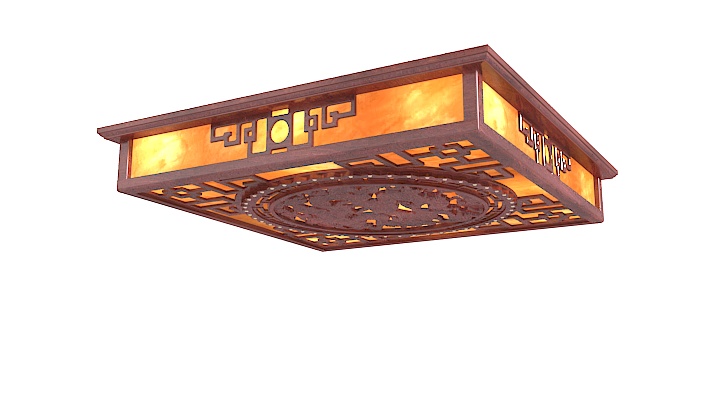 渲染模型_中式吸顶灯002