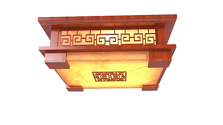 渲染模型_中式吸顶灯005