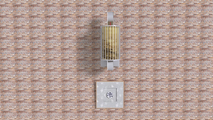 渲染模型_中式壁灯012