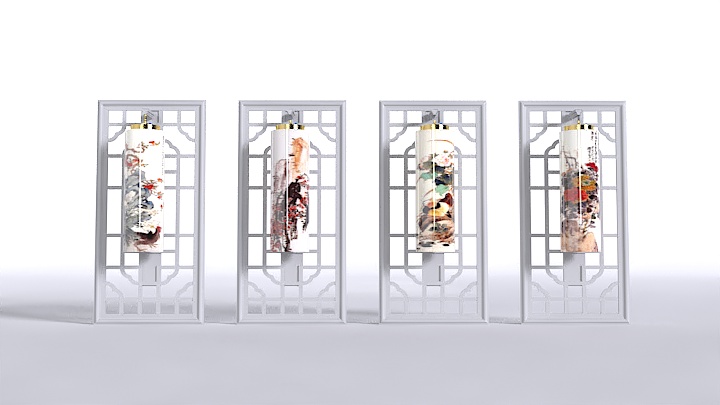 渲染模型_中式壁灯013