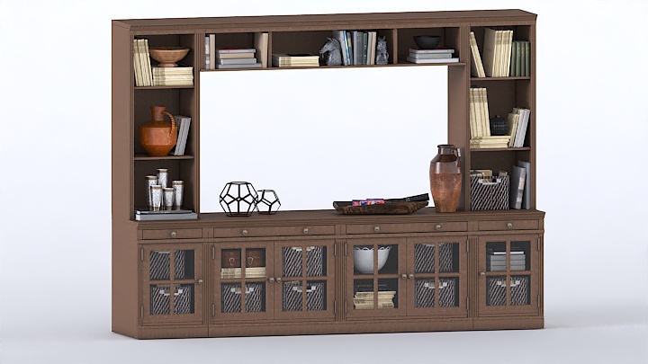 渲染模型_书柜042