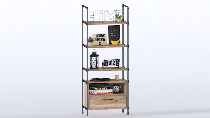 渲染模型_书柜049