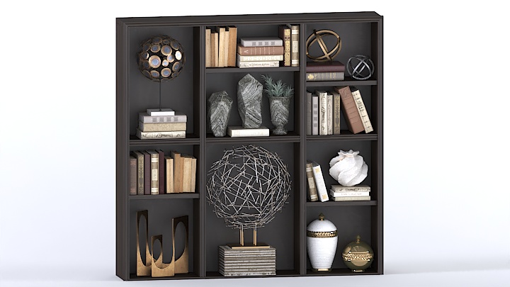 渲染模型_书柜056