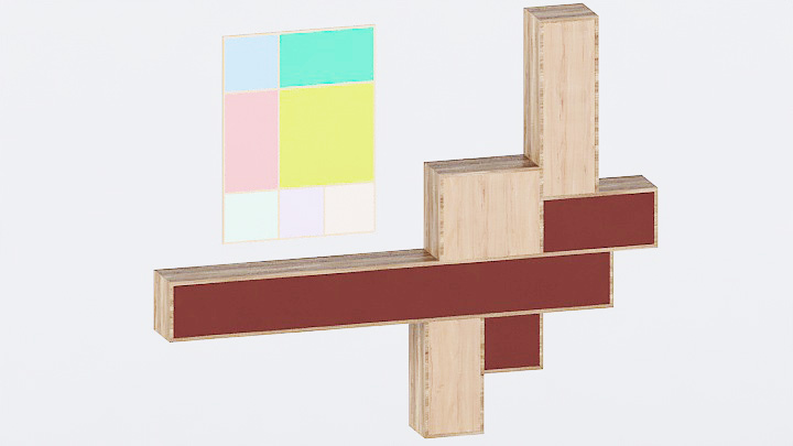 渲染模型_书柜066