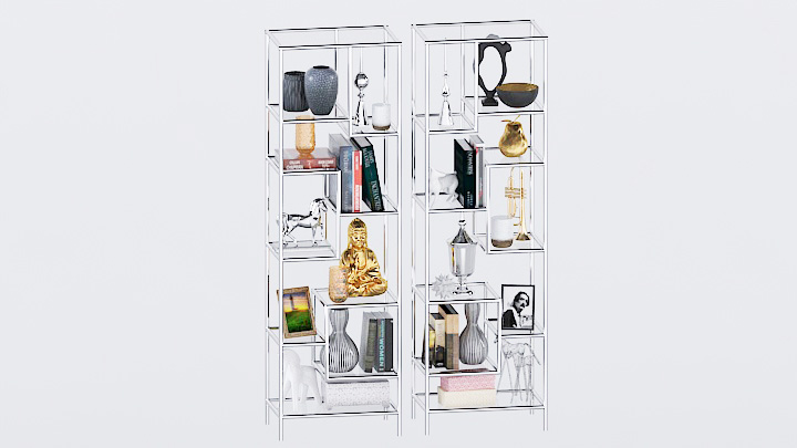 渲染模型_书柜080