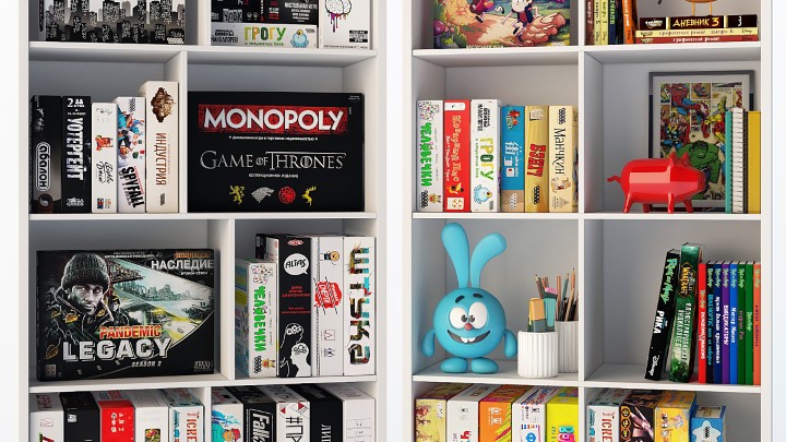 渲染模型_书柜091