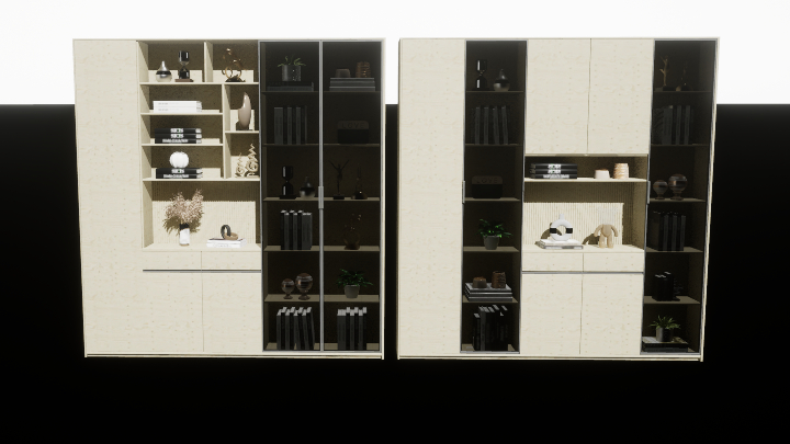 渲染模型_书柜105