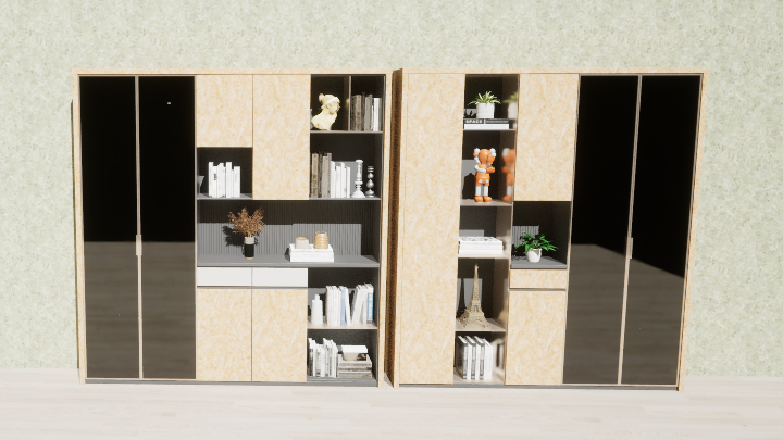 渲染模型_书柜106