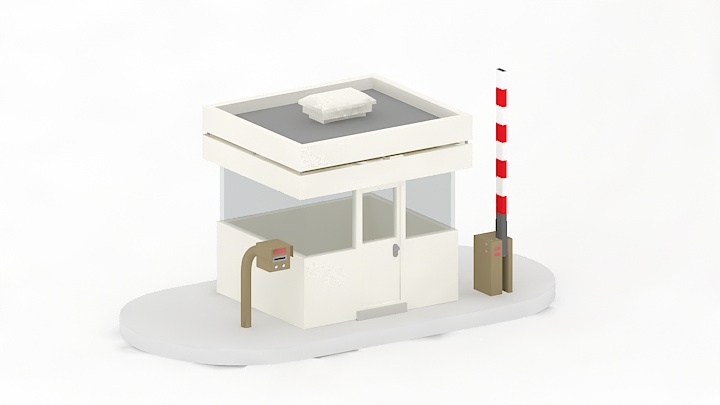 渲染模型_保安亭003