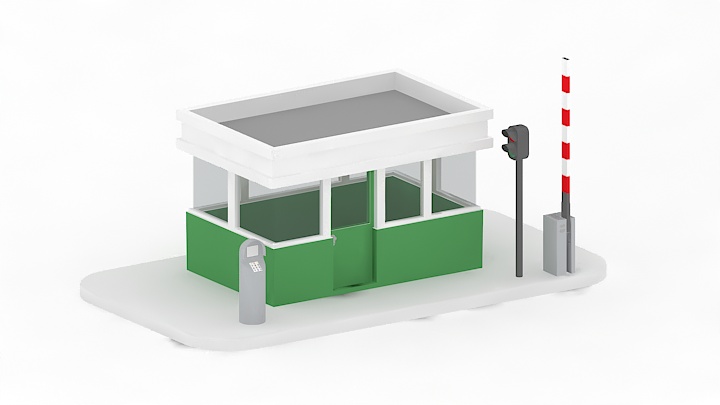 渲染模型_保安亭004