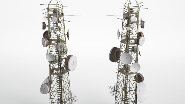 渲染模型_信号站铁塔010