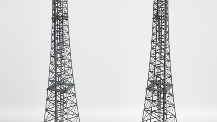 渲染模型_信号站铁塔017