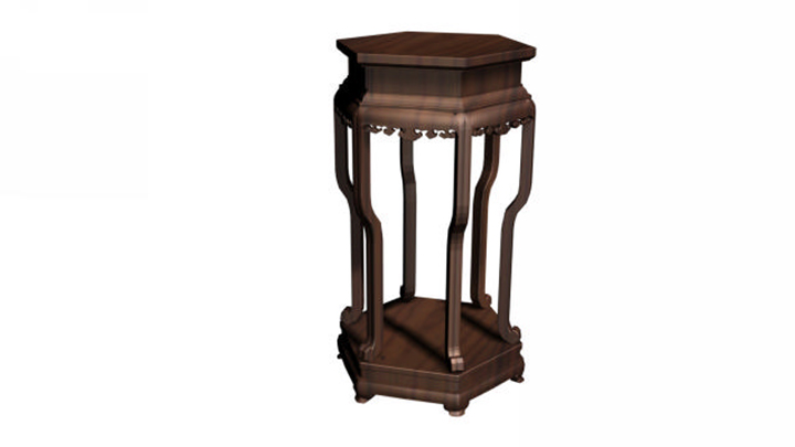 渲染模型_六角香几001