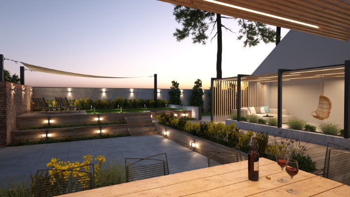 渲染模型_别墅花园028