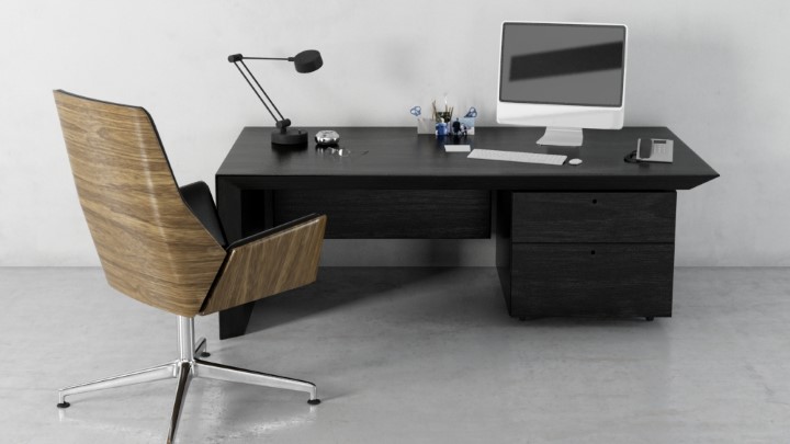 渲染模型_办公家具组合009