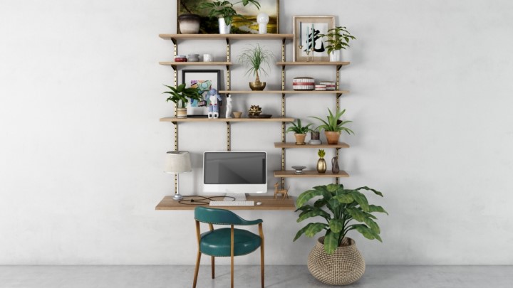 渲染模型_办公家具组合022