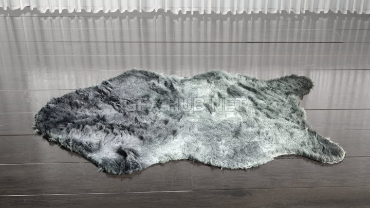 渲染模型_动物皮地毯005