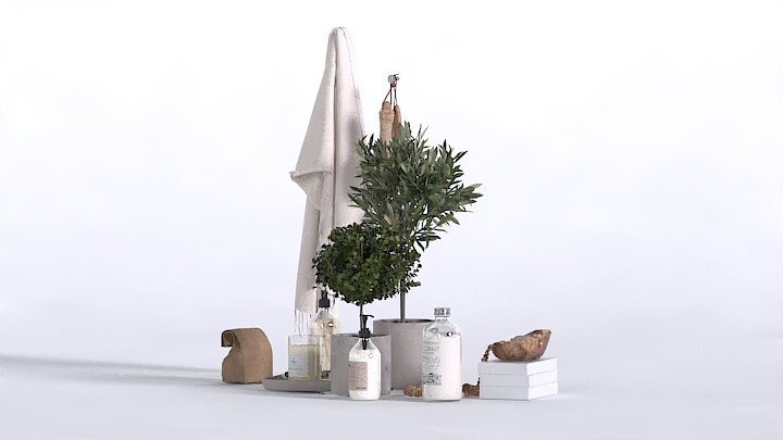 渲染模型_卫生间装饰品003