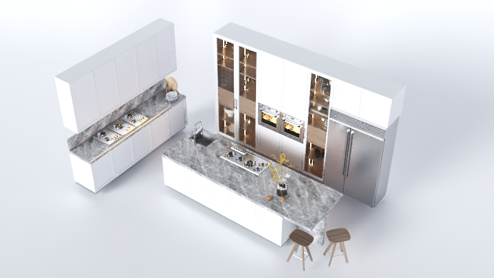 渲染模型_厨房155