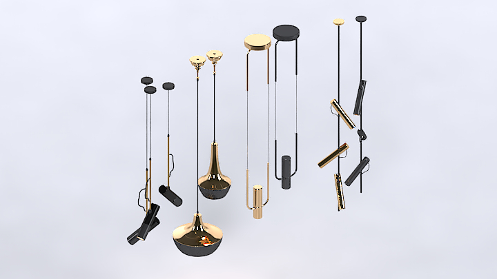 渲染模型_吊灯2924
