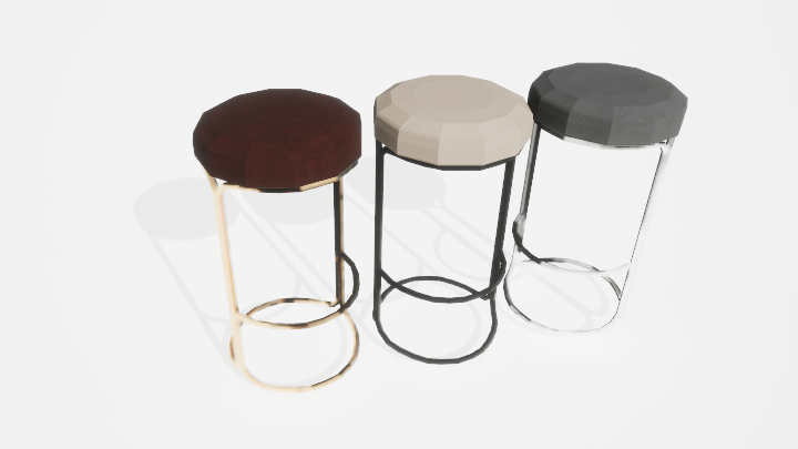 渲染模型_吧椅001