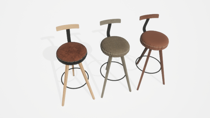 渲染模型_吧椅025