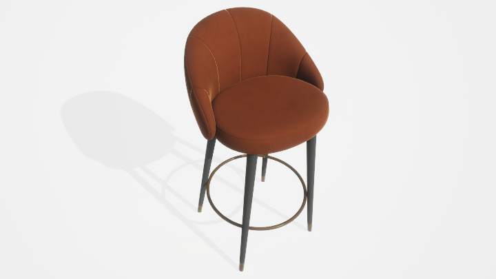 渲染模型_吧椅027