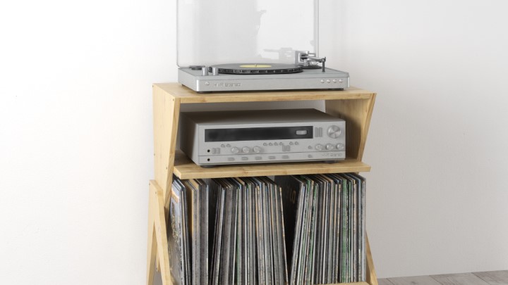 渲染模型_唱片收藏架002