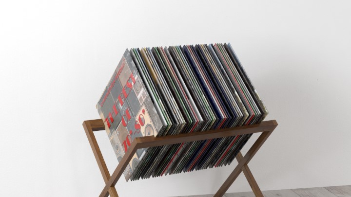 渲染模型_唱片收藏架003