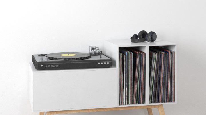 渲染模型_唱片收藏架004