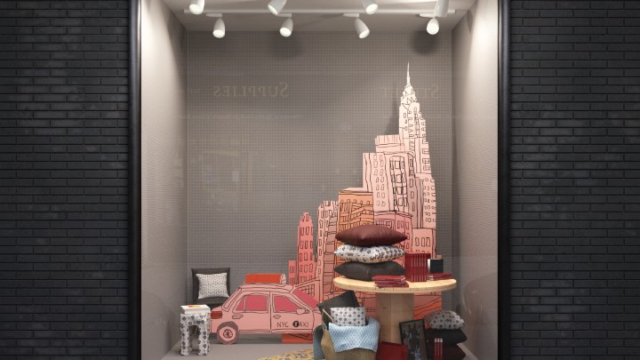 渲染模型_商铺橱窗066