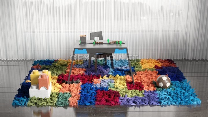 渲染模型_地毯桌子006