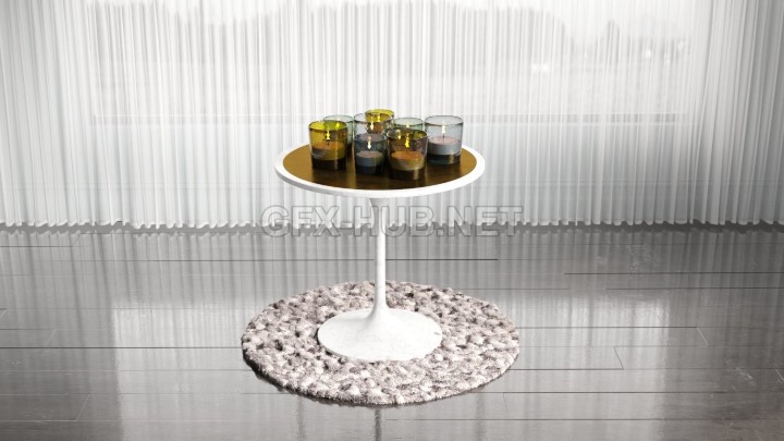 渲染模型_地毯桌子035