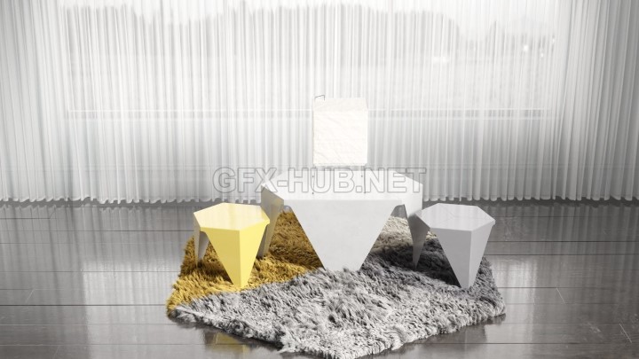 渲染模型_地毯桌子037