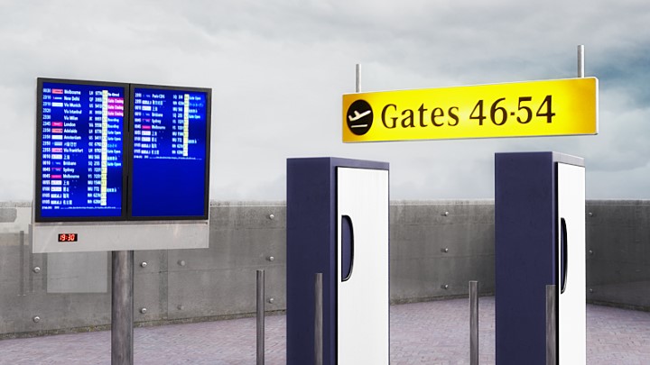 渲染模型_地铁安检通道001