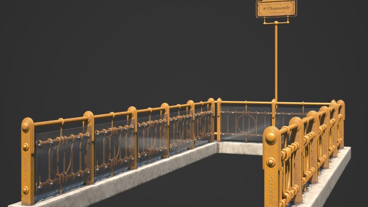 渲染模型_地铁站入口001