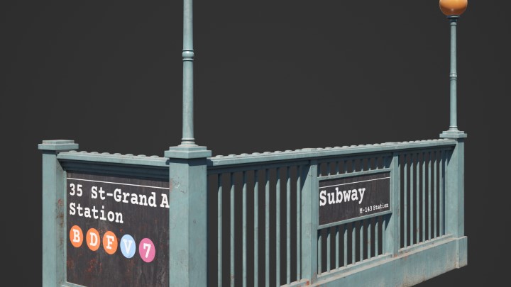 渲染模型_地铁站入口004