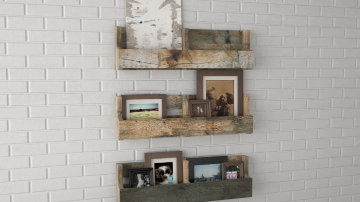 渲染模型_墙面装饰架001