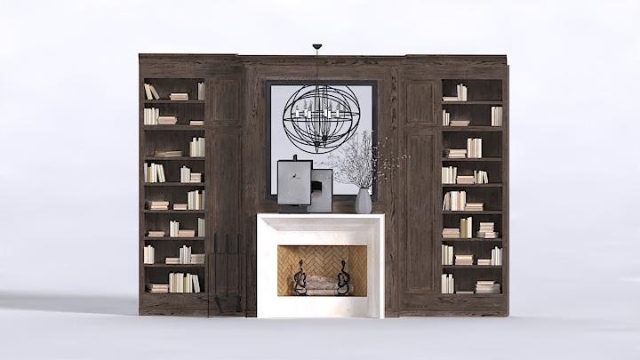 渲染模型_壁柜016