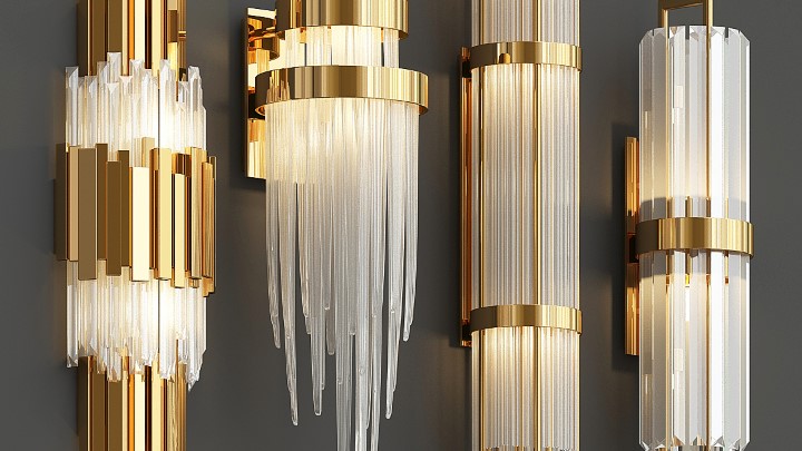 渲染模型_壁灯211