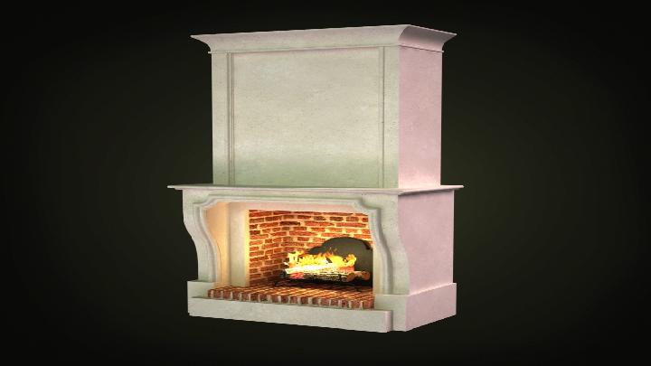 渲染模型_壁炉076