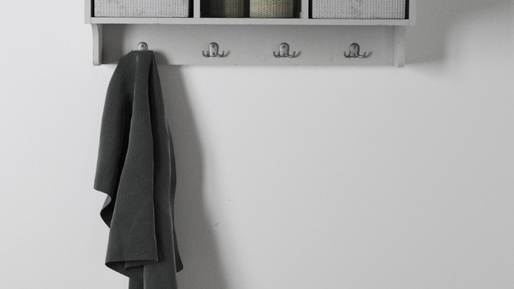 渲染模型_复古家具墙面收纳004